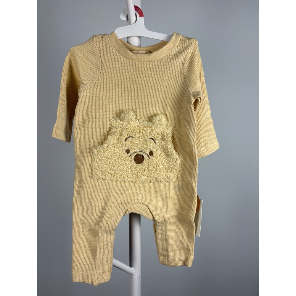 Cloud Island Disney Baby Winnie the Pooh Waffle Romper Beige New NB